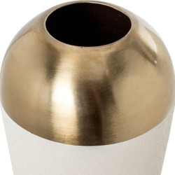 Jarron blanco y dorado