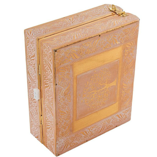 Joyero dorado rosa decape